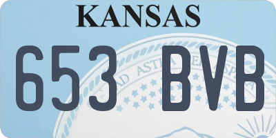 KS license plate 653BVB