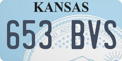 KS license plate 653BVS