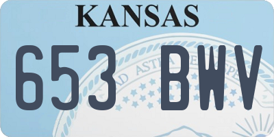 KS license plate 653BWV