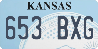 KS license plate 653BXG