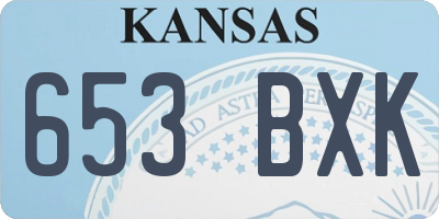 KS license plate 653BXK