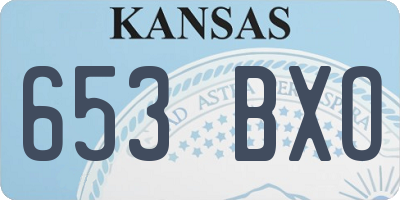 KS license plate 653BXO