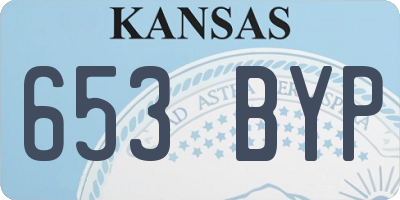 KS license plate 653BYP