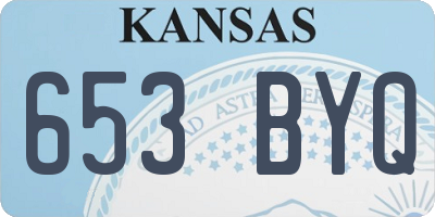 KS license plate 653BYQ