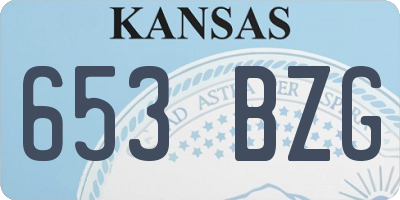 KS license plate 653BZG