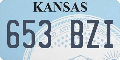 KS license plate 653BZI