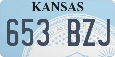 KS license plate 653BZJ