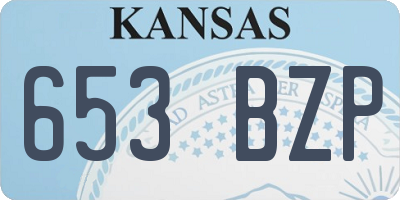 KS license plate 653BZP