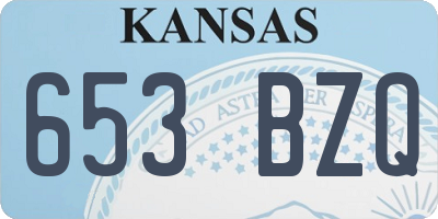 KS license plate 653BZQ