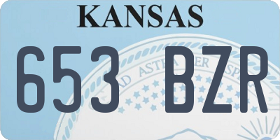 KS license plate 653BZR