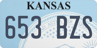 KS license plate 653BZS