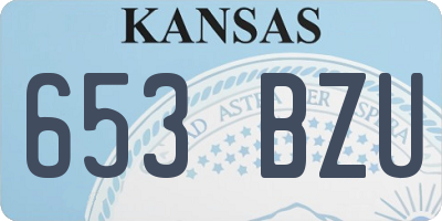 KS license plate 653BZU