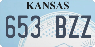 KS license plate 653BZZ