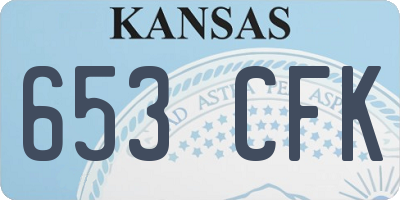KS license plate 653CFK