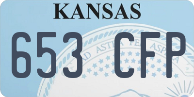 KS license plate 653CFP