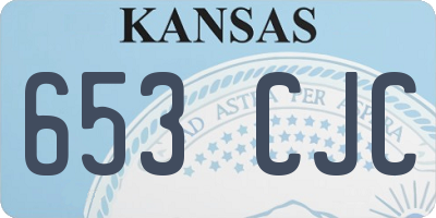 KS license plate 653CJC
