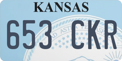 KS license plate 653CKR