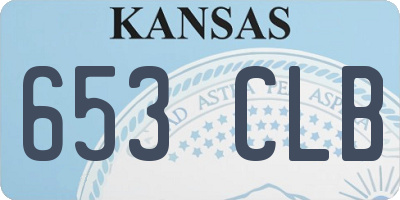 KS license plate 653CLB