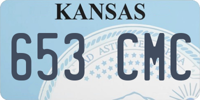 KS license plate 653CMC