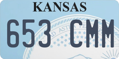 KS license plate 653CMM