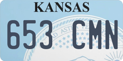 KS license plate 653CMN