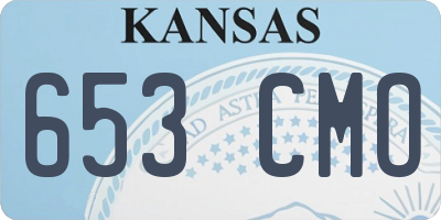KS license plate 653CMO