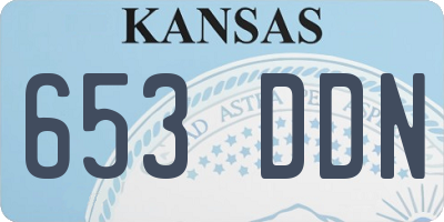 KS license plate 653DDN