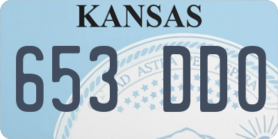 KS license plate 653DDO