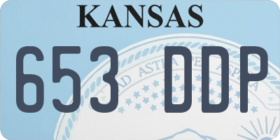 KS license plate 653DDP