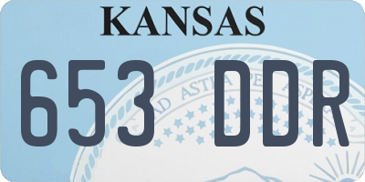 KS license plate 653DDR