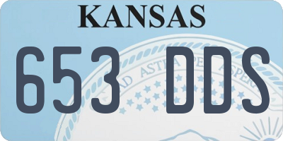 KS license plate 653DDS