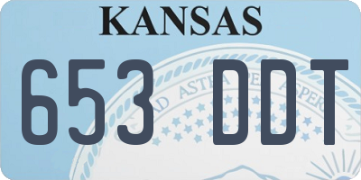 KS license plate 653DDT