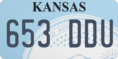 KS license plate 653DDU