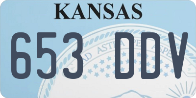 KS license plate 653DDV