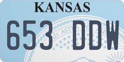 KS license plate 653DDW