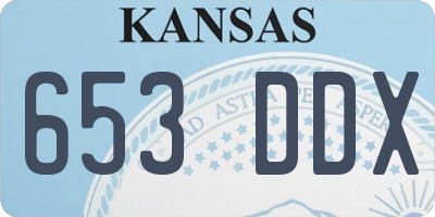 KS license plate 653DDX