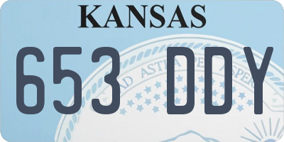 KS license plate 653DDY