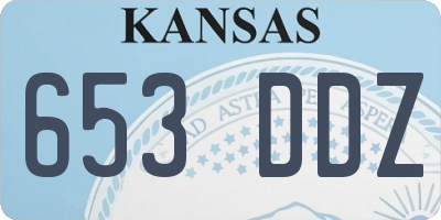 KS license plate 653DDZ