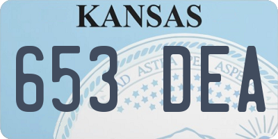 KS license plate 653DEA