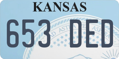 KS license plate 653DED