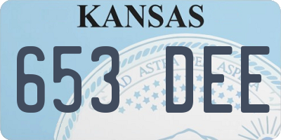 KS license plate 653DEE