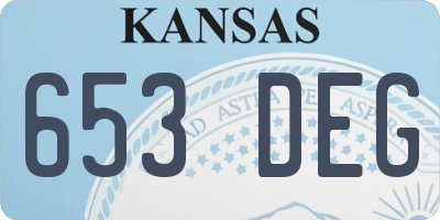 KS license plate 653DEG