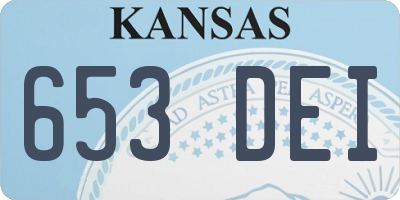 KS license plate 653DEI