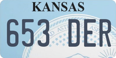 KS license plate 653DER