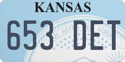 KS license plate 653DET