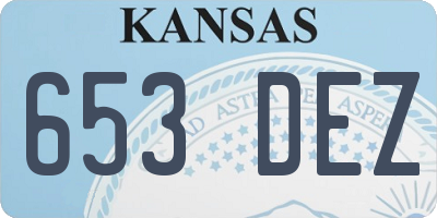 KS license plate 653DEZ