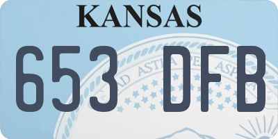 KS license plate 653DFB