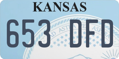 KS license plate 653DFD