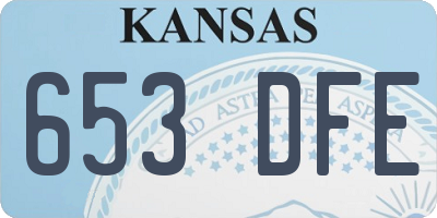 KS license plate 653DFE
