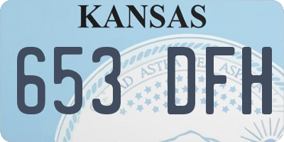 KS license plate 653DFH